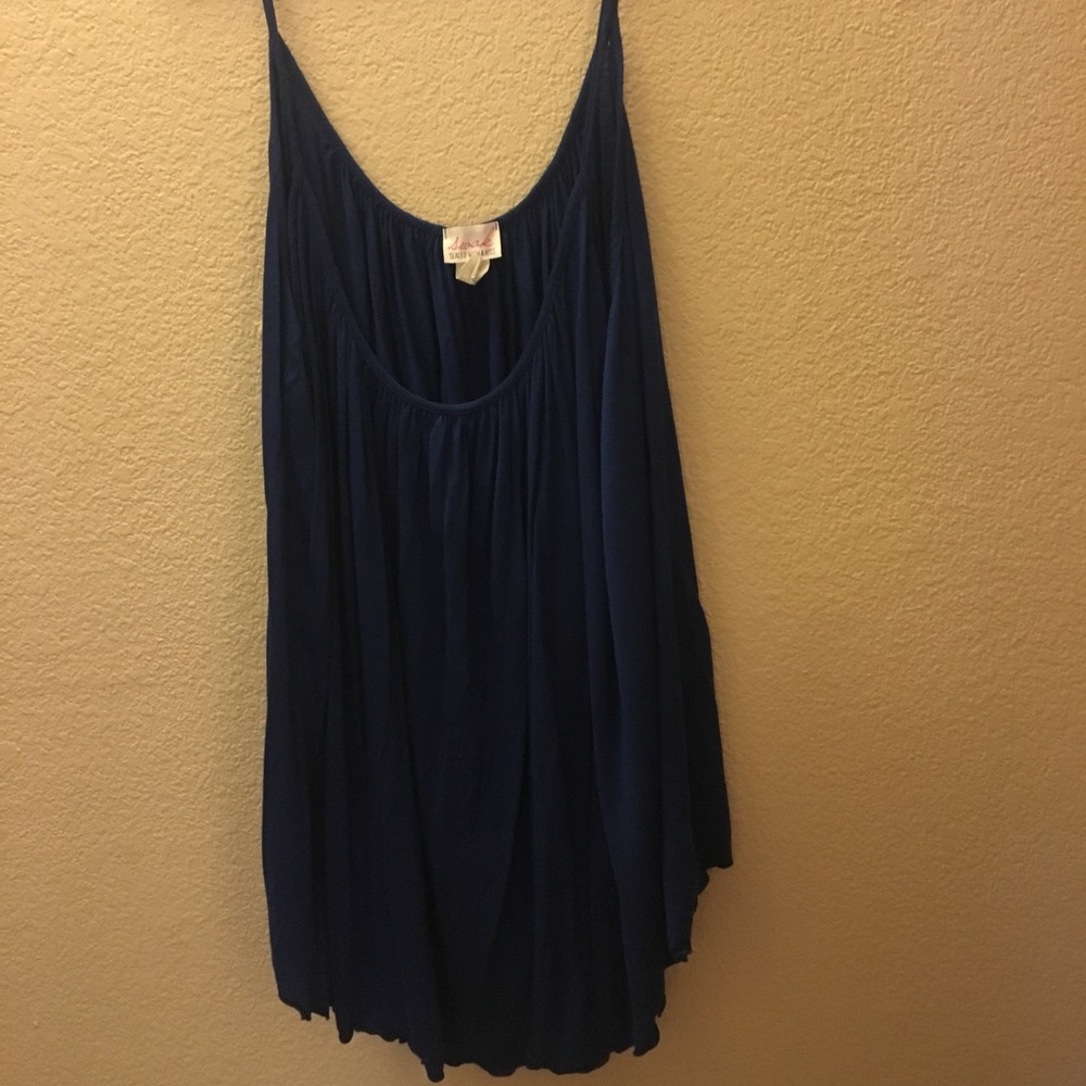Royal blue flowy spaghetti strap top